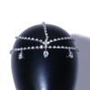 Water Drop Pendant Hat for Women 2022 Rhinestone Forehead Hair Chain Bridal Jewelry Headpiece Wedding Accessories Gift