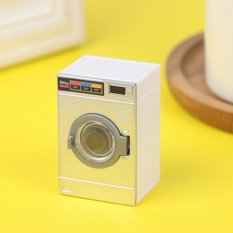 1:12 Dollhouse Miniature Washing Machine Drum Washer Home Appliance Laundry Dollhouse Furniture Decor Toy