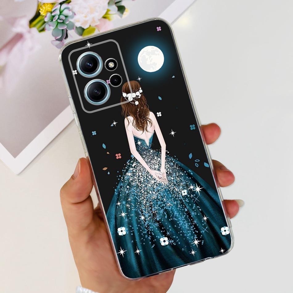 For Xiaomi Redmi Note 12 Case Redmi Note12 4G Global Cute Painted Soft Silicone TPU Phone Back Cover Bumper