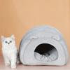 Кровать для домашних животных, кошек, круглых плюшевых котят, теплое спальное гнездо, кровать для кошек, иглу, пещерный дом