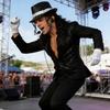 Костюм Звезда Танца с Блестками 80-е 90-е Сценические Наряды Шапочка-парик Подтяжки Галстук-бабочка Костюм для Хэллоуина Косплея для Ролевой Вечеринки