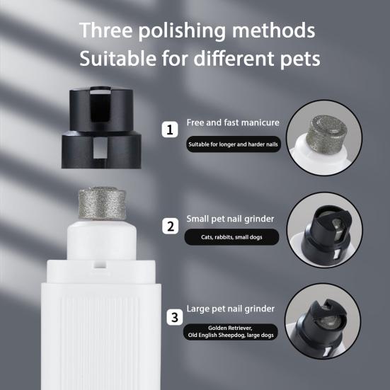 Когтеточка для кошек Тихая машинка для стрижки когтей питомцев с 2 скоростными режимами Перезаряжаемая портативная когтеточка со светодиодной подсветкой для всех кошек и собак