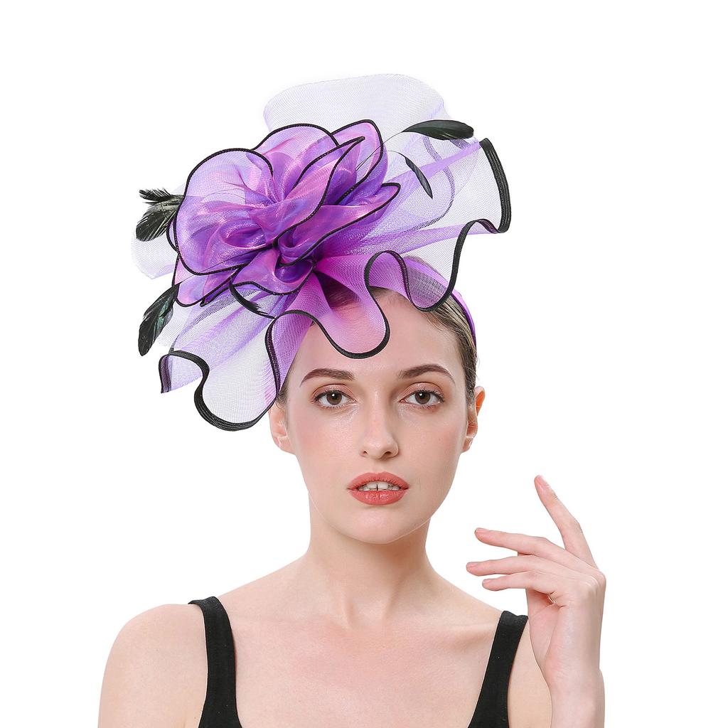 Женщины Девушки Сетка Чародеи Шляпа Коктейльная Вечеринка Оголовье Головной Убор Свадебная Шляпа