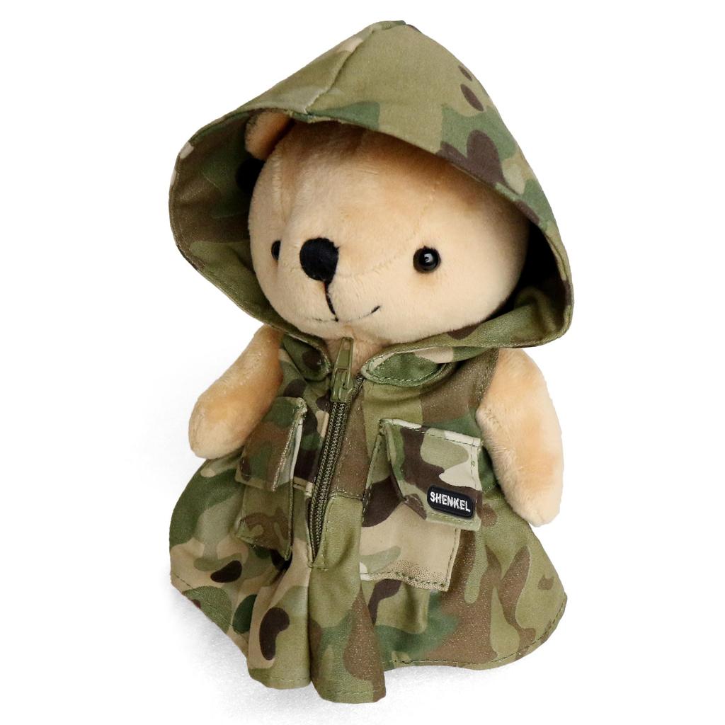 Плюшевый Миликума Камуфляж Мультикам Версия для девочки 21 см Кукла-медведь Страйкбольный медведь Военный медведь Камуфляжный медведь Наряжаться