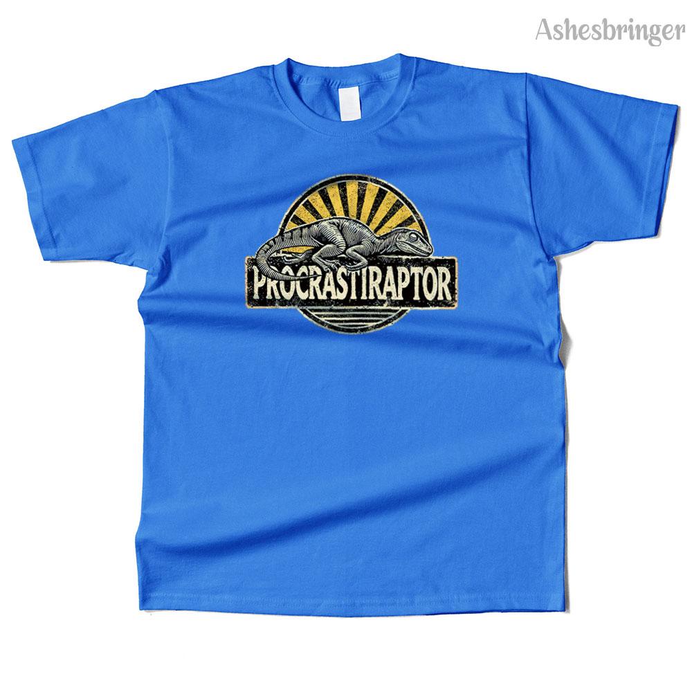 Mens Cotton Procrastiraptor Graphic T Shirt Street Casual Style Tee for Men and Women