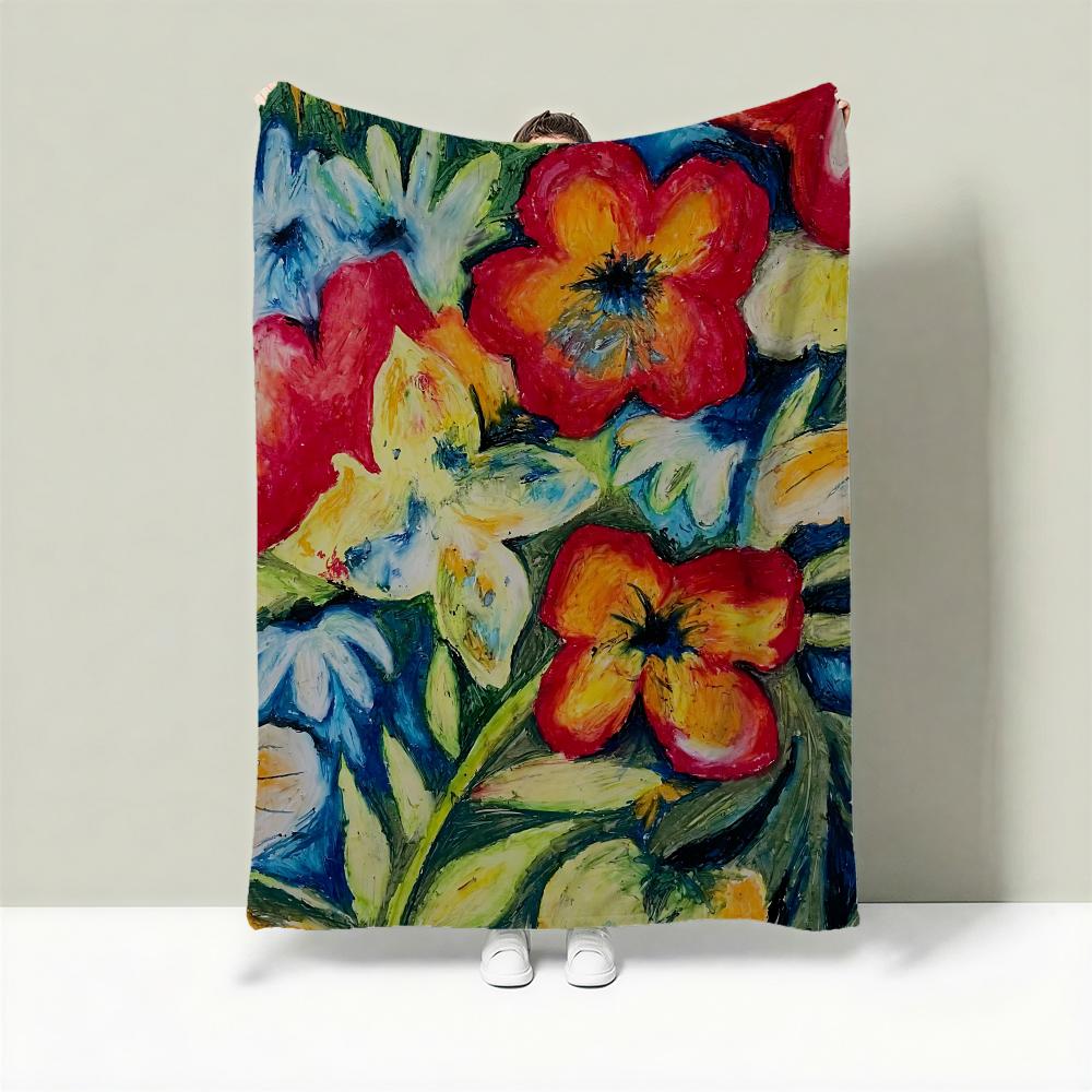Singer A-Adrianne Lenker Throw Lightweight 240g Flannel Blanket Soft Skin-friendly for Summer Cooling