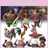 10pcs Figurine Moana Anime Statuary Cake Ornament Christmas Gifts Garnish Toys