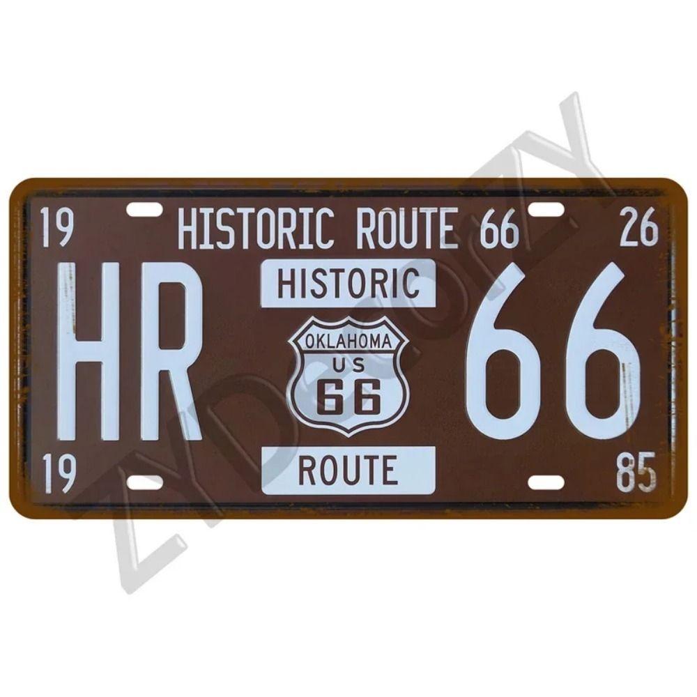Винтажный Металлический Жестяной Знак Route 66 Машины Декор для Бара, Клуба, Шиномонтажа