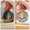 1Pc/2Pcs Nativity Scene Ornaments Birth of Jesus Acrylic Hanging Decorations Holy Religious Gifts for Christian Christmas Tree Decor