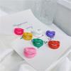 1Pc Fashion Fun Punk Exaggeration Colorful Lip Shape Hollow Resin Finger Rings Funny Mouth Acrylic Ring Hiphop Party Jewelry