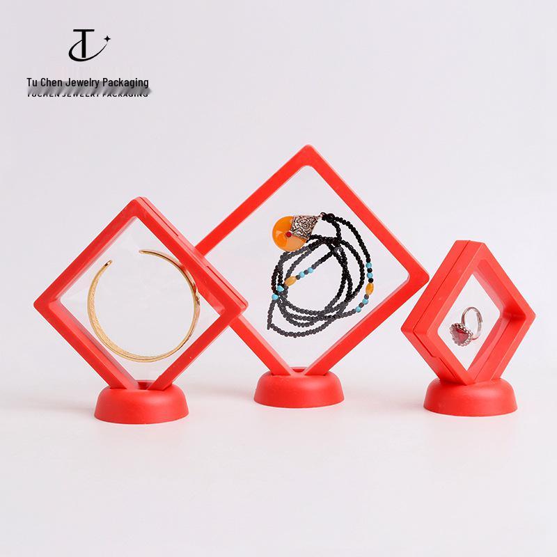 Красная шкатулка для демонстрации и хранения ювелирных изделий для серег и подвесок