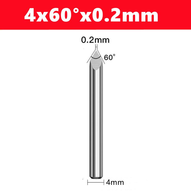 Фреза ЧПУ 3-гранная пирамидальная гравировальная 4мм/6мм хвостовик твердосплавная концевая фреза 20,30,40,45,60,90 градусов фреза ЧПУ