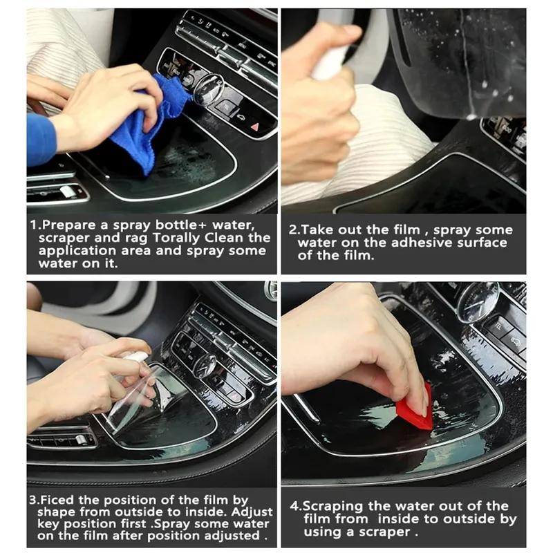 For BMW Z4 E89 2009-2017 Car Interior 5D Carbon Fiber Film PET Center Console Anti Scratch Resist Film Accessories Refit PPF