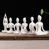 Yoga Pose Statue Statue Ceramic Ornament Home Abstract Figure Wall Cabinet Decoration