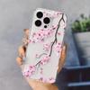 Чехол 'Цветок персика' для OPPO Reno 13F 12F 11F 14F 10 8 11 12 13 14 Pro 5G 7 4G 5 6 Lite A58 A78 A79 A98 Прозрачный чехол с цветочным принтом