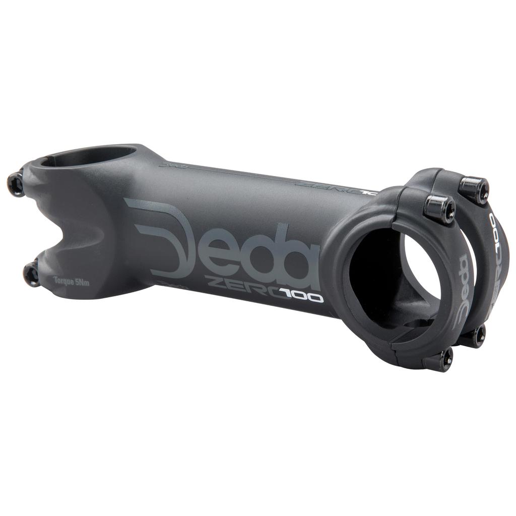 DEDA ZERO 100 BOB Matte Black 31.7/100 Stem, (Gray Logo)