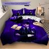 3pcs Wednesday Addams Printed Quilt Set - Includes 1 Quilt Cover and 2 Pillowcases, Machine Washable - Suitable for All Seasons.H101