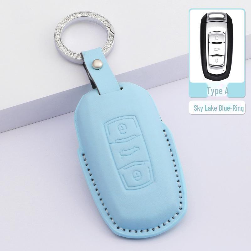 Чехол для ключа Geely Emgrand для Xingrui, Xingyue L, Binrui Cool, Boyue, Binyue и GS - кожаный чехол для мужчин и женщин