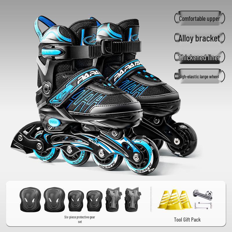 Роликовые коньки Xiaozhuangyuan 301 Flash для начинающих - Взрослые и детские однорядные коньки