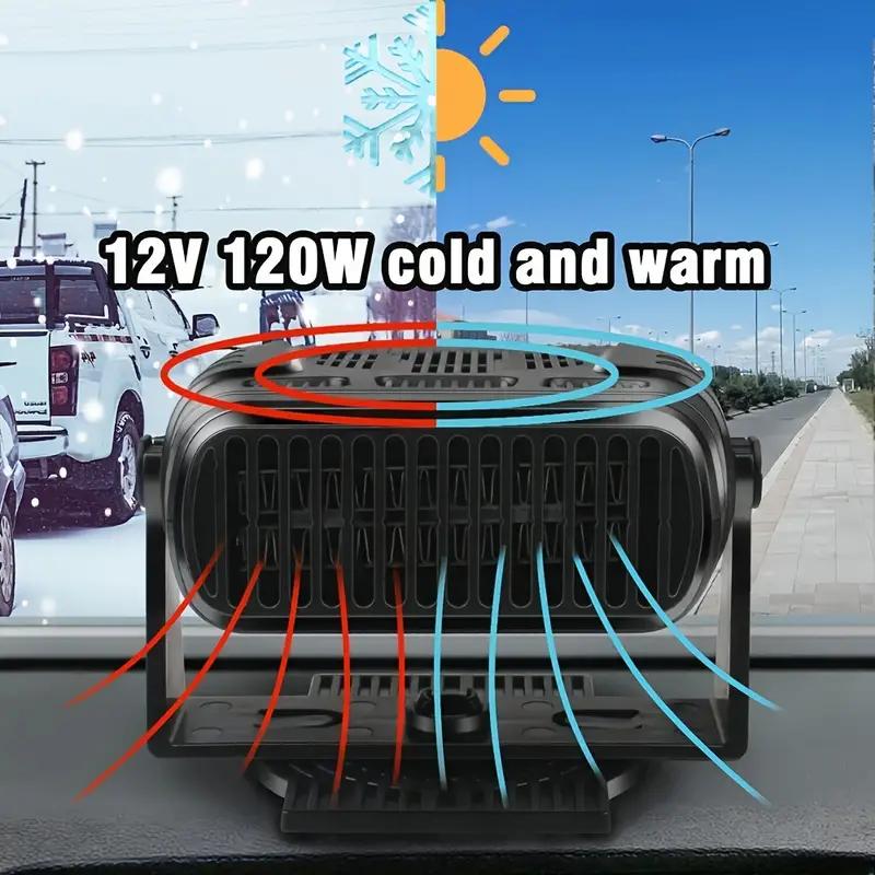 12V Car Heater 2 In 1 Air Cooler Fan Portable Defogger Defroster Heating Fan Windshield Dryer Demister Defroster Car Accessories