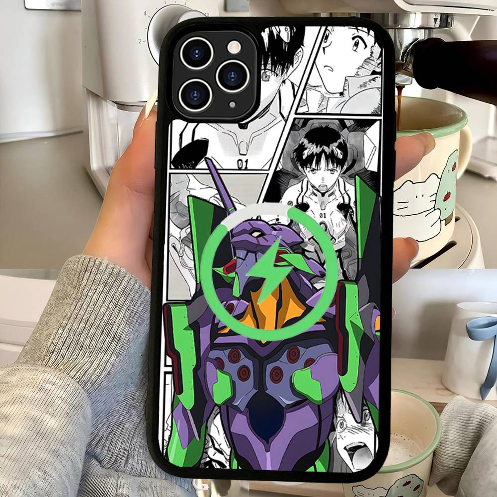 Аниме E-evangelion V-eva A-genesis Магнитный чехол для телефона с поддержкой Magsafe для iPhone 17 16 15 14 13 12 11 Plus Pro Max PC+TPU