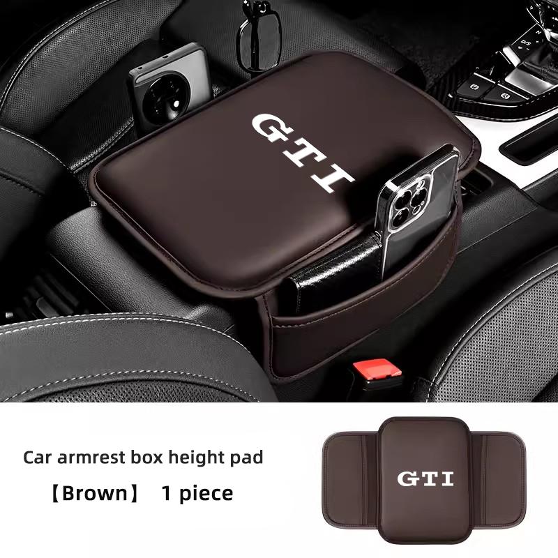 2026 Hot For Volkswagen VW Car Central Armrest Pad Center Console Arm Rest Storage Pocket For VW GTI Atlas Jetta Touareg Variant