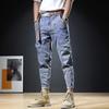 Jeans Men's Summer New Slim Small Leg Trousers Spring and Autumn Tide Washed Workwear Casual Long Trousers