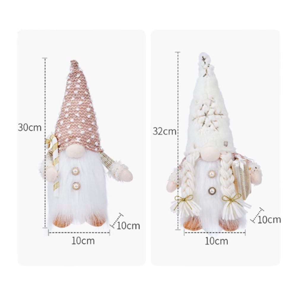 Скандинавская фея Томте Ниссе Тонту Пакканен Рождественский зимний орнамент Украшение светодиодная подсветка Остроконечная шляпа Треугольная шляпа Фея (Две феи)