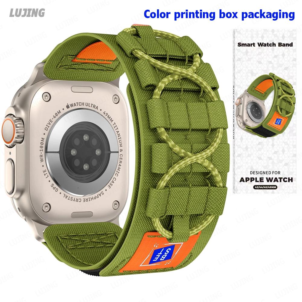 Нейлоновый ремешок с петлей Alpine для Apple Watch Ultra 2, 49 мм, ремешок 42 мм, 44 мм, спортивный браслет для iWatch Series 9, 8, 7, 45 мм, 6, 5, 4 se Correa