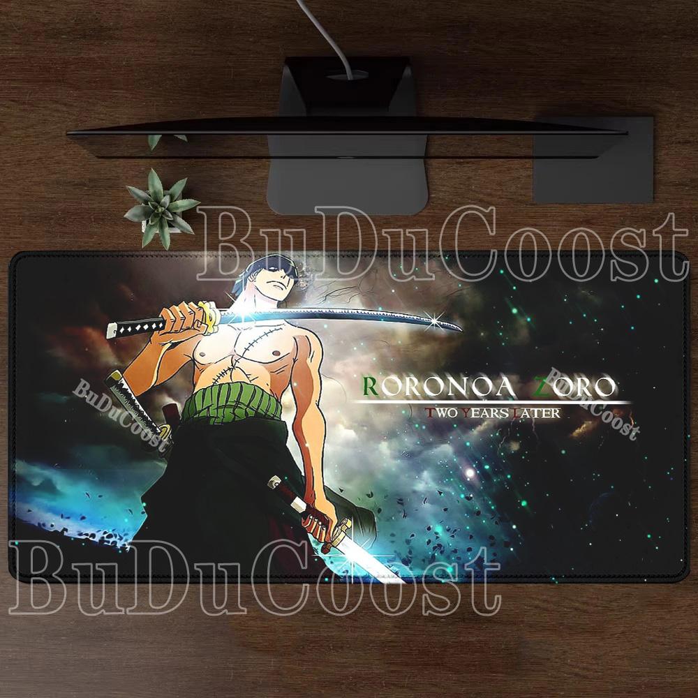 Mouse Pad Anime Roronoa Zoro One Piece Computer HD printing Gaming Mousepad PC Keyboard Carpet overlock Office esports Desk Mat