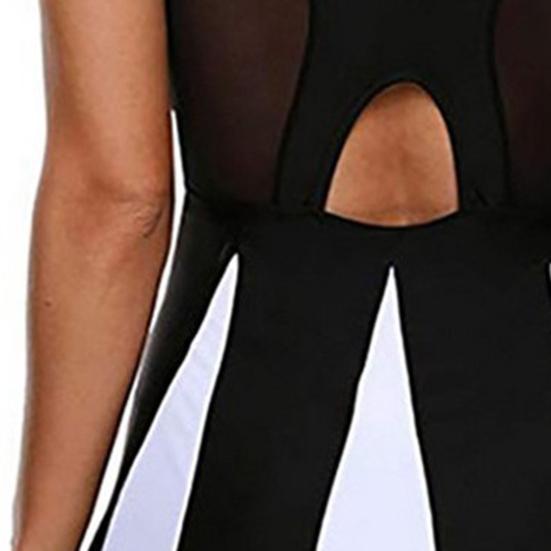 Женский монокини с U-образным вырезом без рукавов с утягивающим животом, цельный купальник, поддельные две части, купальник с высокой талией