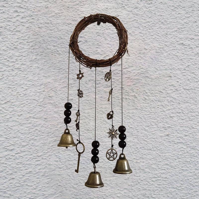 Witch Bells Outdoor Metal Wind Chimes Yard Garden Hanging Ornament Magical Wind Chimes Witch Bells Protection For Door Knob Hang