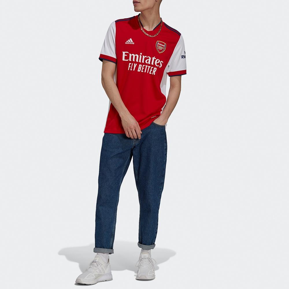 Мужская футболка adidas Afc H Jsy Тренировочная Спортивная С коротким рукавом Футбол/Футбольная SW Фан-версия Арсенал Домашняя Красная GM0217