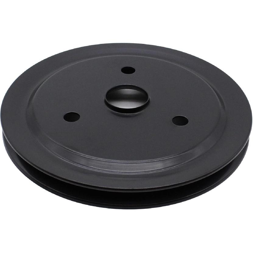 Black Steel Crankshaft Pulley Single-Groove SWP Short Water Pump - Compatible with Small Block Chevy SBC 262 265 267 283 302 305 307 327 350 400