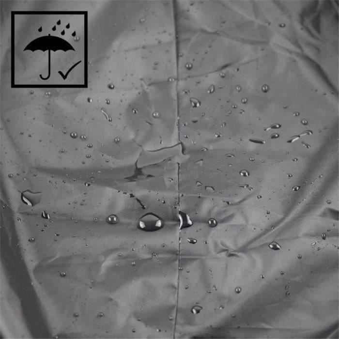 Housse-bâche moto - Etanche - Noir - 220x95x110cm - Polyester 190T - Protection UV 50+