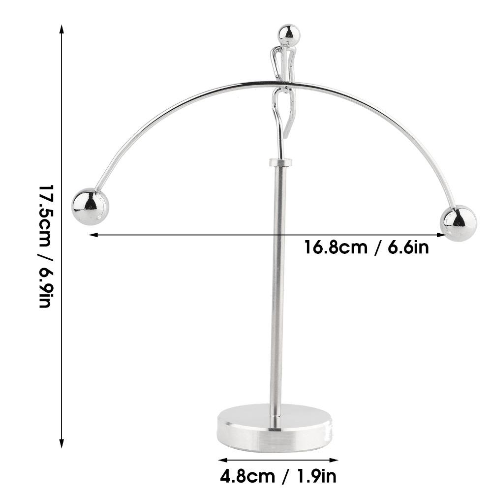 3pcs Dynamic Balancing Metal Balance Sculpture Metal Iron Swing Pendulum Desk Decor