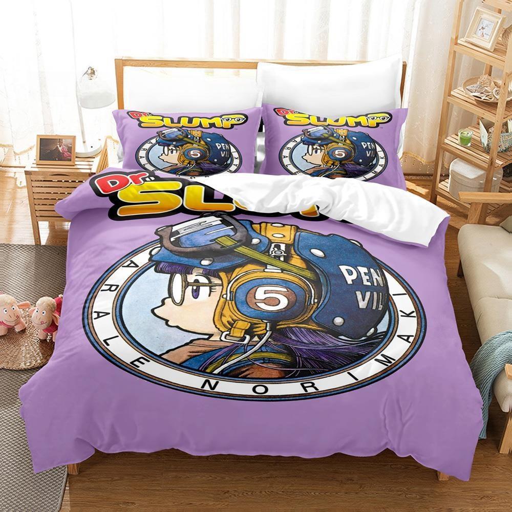 Модный мультяшный аниме-постельный комплект DR S-Slump Arale Простыня Кинг Твин Дабл Детский постельный комплект Микрофибра или Полиэстер Пододеяльник
