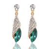 Luxury Fashion Dangle Earring Crystal Sets for Women Rhinestone Water Drop Earring