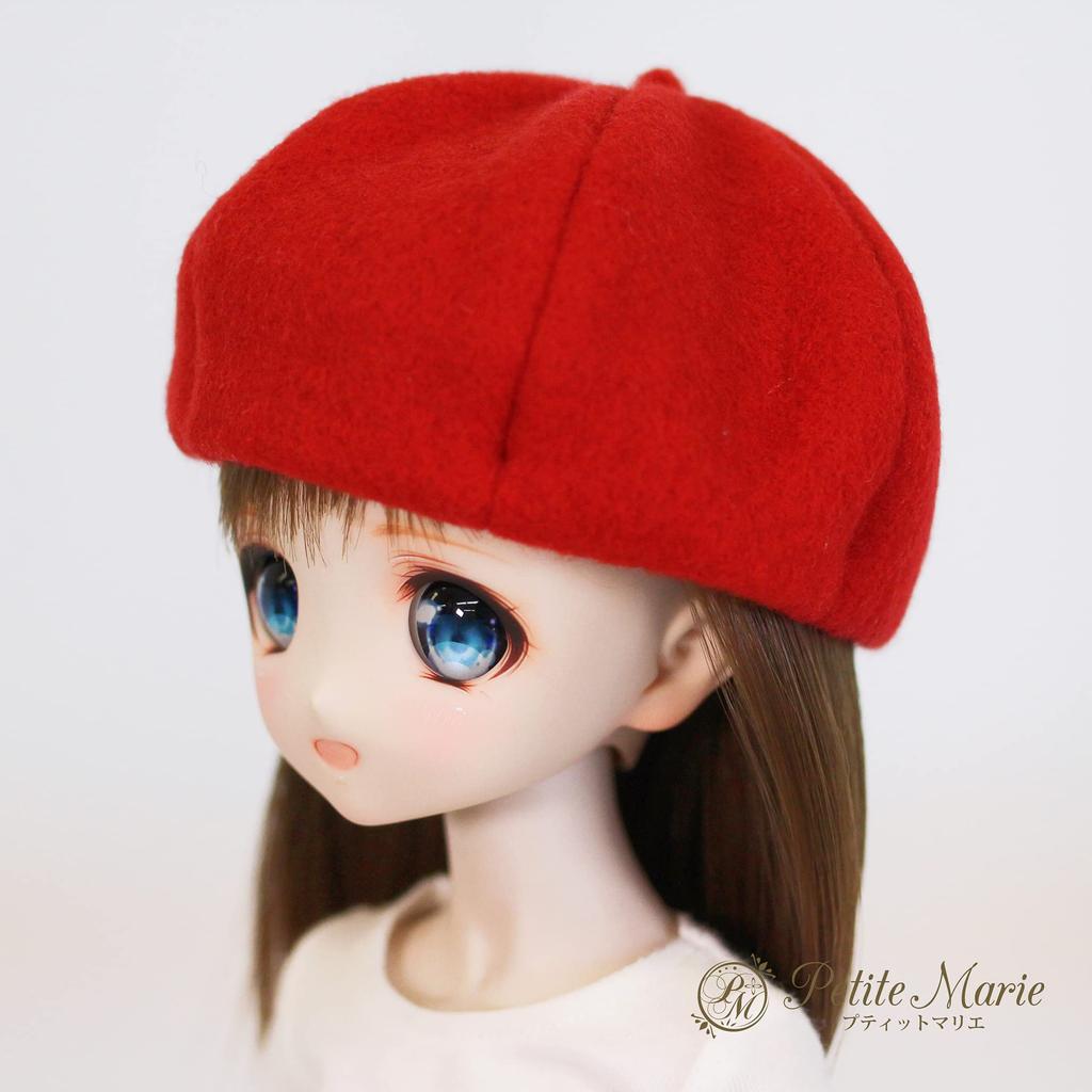 [Petite Marie] Совместимо с MDD 13 DD (Совместимость с DDH-01~10) Берет из бобрового меха, Красный, 9-10 дюймов (Кукла 60 см, Кукла 40 см, BJD) Одежда для кукол [Petite