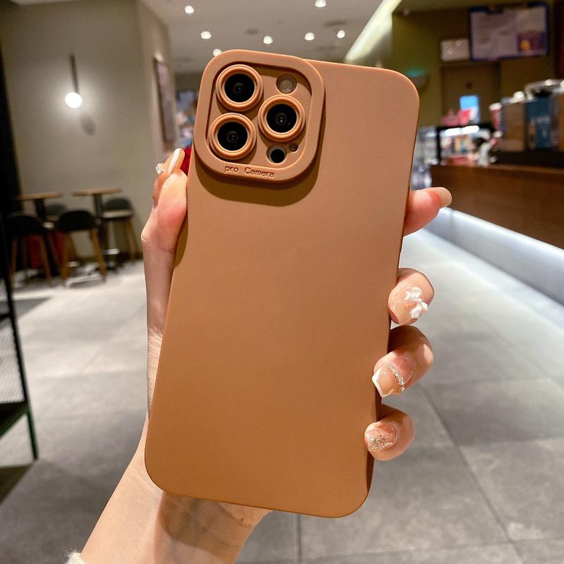 Luxury Silicone Shockproof Soft Phone Case For iPhone 17 Air 17 Pro Max 16 15 14 13 Solid Color Cover