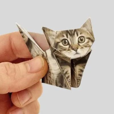 Креативные DIY Кошки из Бумаги 11 Листов DIY Бумага для Оригами Ручная Работа DIY Бумажный Кот Собака Динозавр Веселье Искусство и Поделки Складная Животная Складной Набор