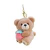 Plush Teddy Bear Keychain With Short Plush Material For Gift And Accessories