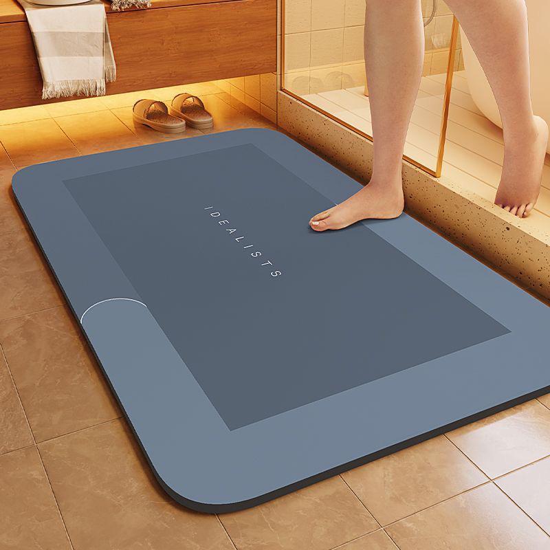 Minimalist Non-Slip Diatomaceous Earth Bath Mat - Absorbent Bathroom or Entrance Doormat