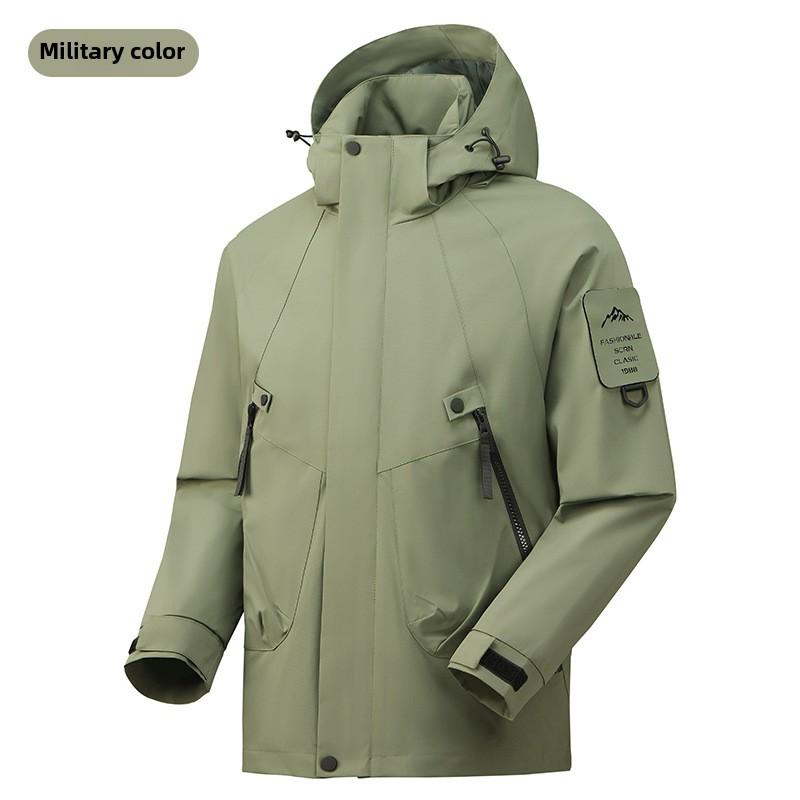 Cozy Up Men's Hooded Softshell Jacket Lightweight Waterproof Fleece Lined Windbreaker Rain Jacket Winter Outdoor Hiking