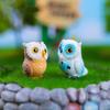 1Pcs Home Decoration Owls Figurine DIY Craft Micro Landscape Ornament New Animal Miniatures