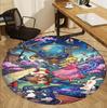 Princess Peach Toadstool Pattern Round Rug, Indoor/Outdoor Mat, for Picnic, Gameroom, Bedroom, Office, Living Room, Home Decor Carpet, Birthday Gift