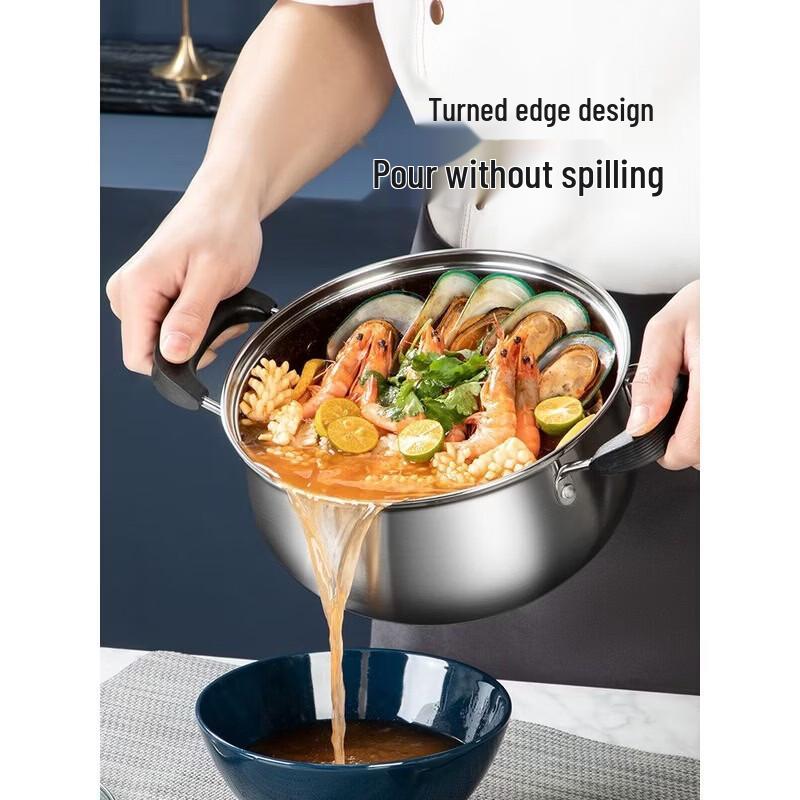COOKER KING 304 Stainless Steel 20cm Universal Soup Pot