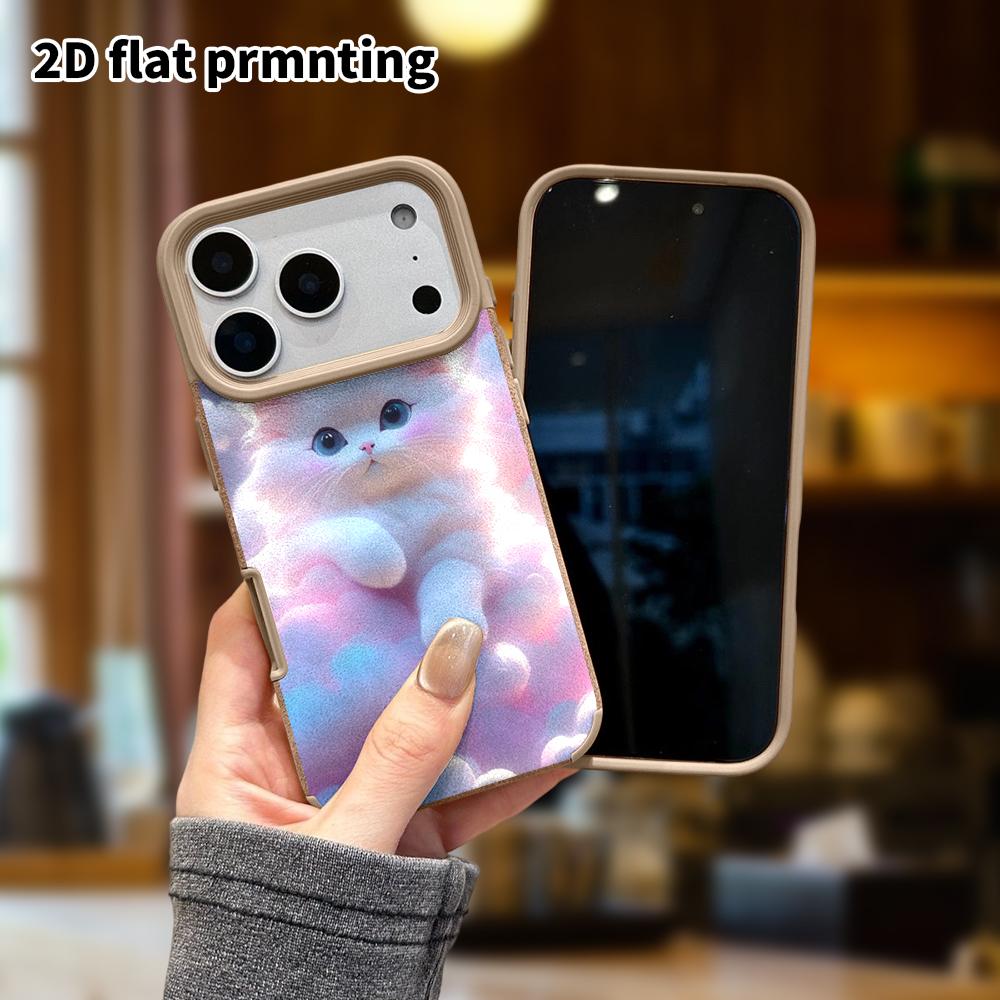 Чехол для телефона: Защитный чехол из натуральной кожи 2D Flat для Samsung Galaxy A34 A35 M05 M06 S20 S22 S21 FE Plus 5G, Облачный кот, Подарок на Рождество и Хэллоуин