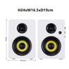 Sanyun SW206 80W Active Dual Mode Bookshelf Speakers with 4 Inch Recording Room Monitor and HiFi Optical Coaxial TRS Aux Bluetooth USB with 24 Bit