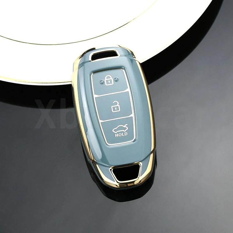 Чехол-брелок из ТПУ с 3/4/5 кнопками для Hyundai I30 Ix35 Kona Encino Solaris Azera Grandeur Ig Accent Santa Fe Palisade